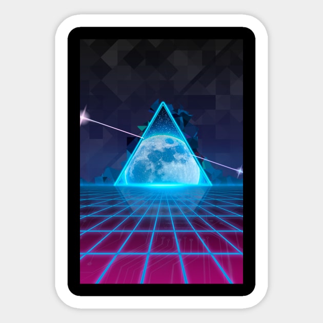 Space grid Sticker by Kiboune